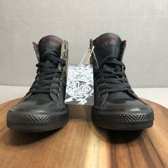 Converse NEW DC Comics Batman The Joker Black Face Old Print Mens 7 Womens 9 - Picture 9 of 11